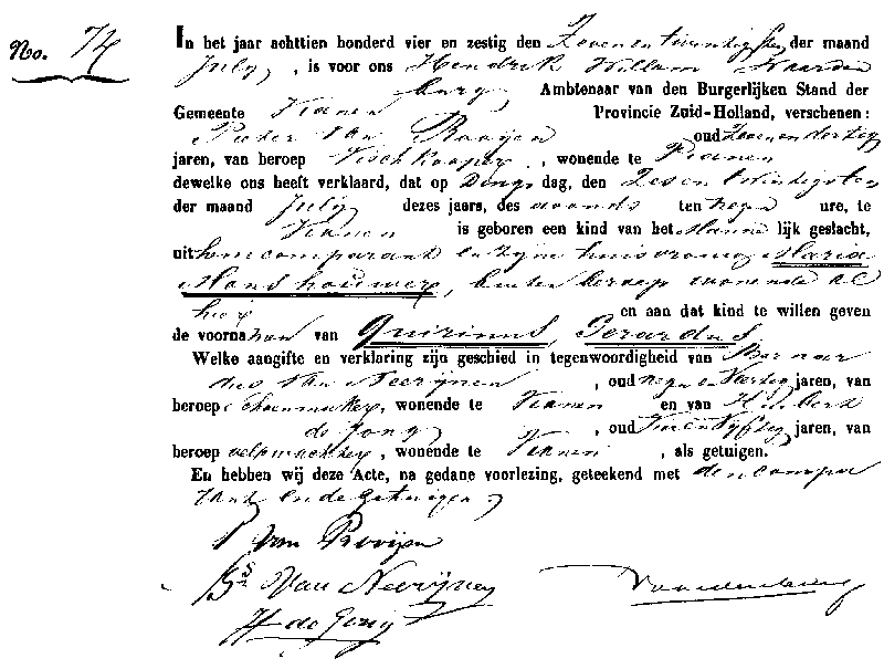 18640727 geb akte 74 Quirinus G zv P v Rooijen - M Monshouwer